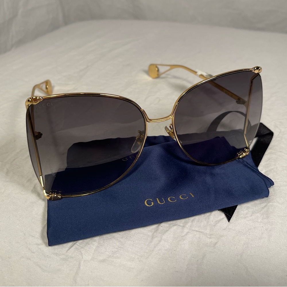 Gucci 63mm Butterfly Sunglasses - GG0252S 002